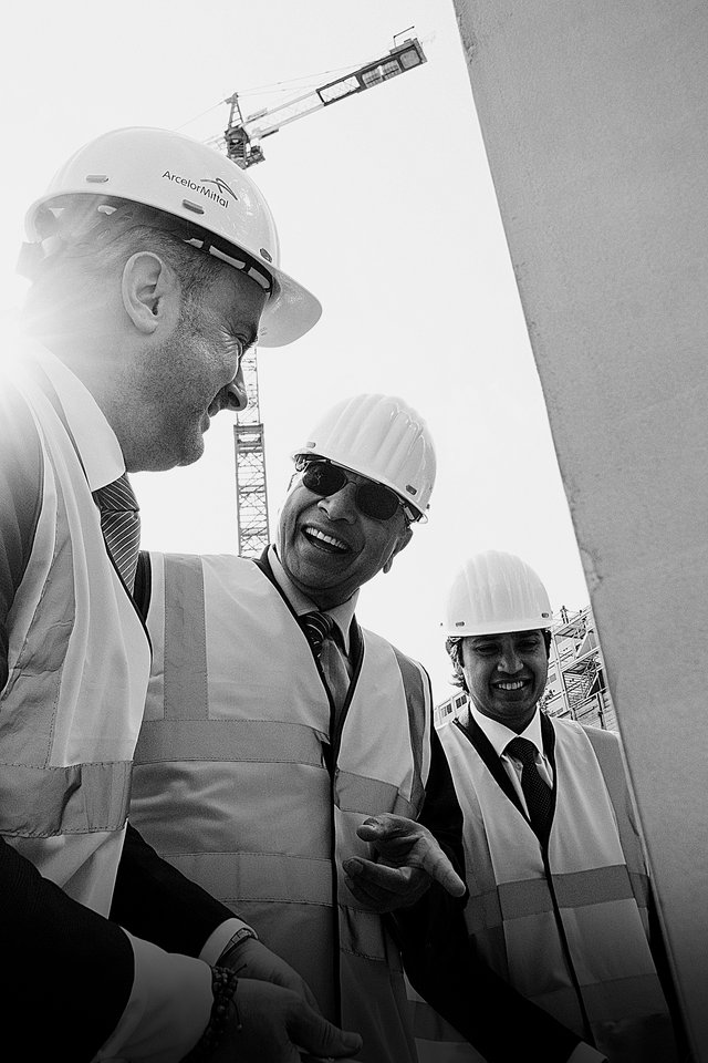 Visite du chantier du siège d’ArcelorMittal  au Kirchberg le  21 juin 2023